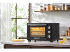 Steinborg SB-3002 Minibackofen mit Umluft 25 Liter 1600 Watt Schwarz