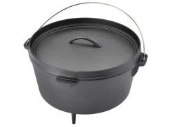 Taino Dutch Oven Gusseisen 8L Set Deckelheber Ständer Zubehör Cast Iron