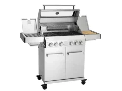 Taino Platinum Yamara 4+2 Gasgrill Set mit Haube Edelstahl 4 Brenner Sear-Burner Backburner