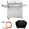 Taino Platinum Yamara 6+2 Set Mit Haube Gasgrill Edelstahl 6 Brenner Sear-Burner Backburner