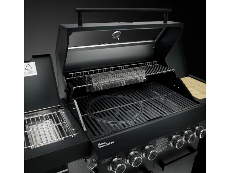 Taino Platinum Yamara Dark 4+2 Gasgrill Stahl 4 Brenner Sear-Burner Backburner