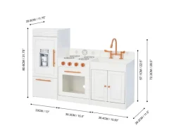 Teamson Kids Little Chef Paris Modulare Spielküche Weiß Roségold