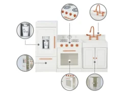 Teamson Kids Little Chef Paris Modulare Spielküche Weiß Roségold