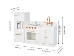 Teamson Kids Little Chef Paris Modulare Spielküche Weiß Roségold