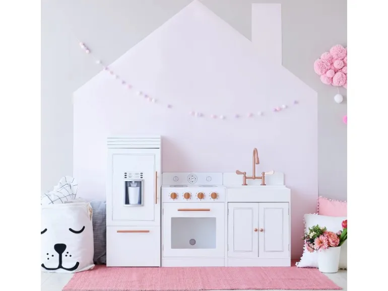 Teamson Kids Little Chef Paris Modulare Spielküche Weiß Roségold