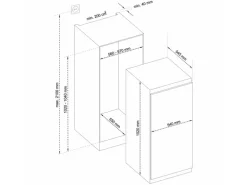 Telefunken Einbaukühlschrank 139L mit Gefrierfach 102cm Nische Schlepptür EKG102S147E