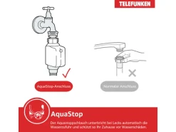 Telefunken Geschirrspüler vollintegriert Einbauspülmaschine 60 cm 12 Maßgedecke 9 Programme AquaStop G-EV-6014-C