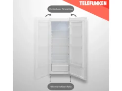 Telefunken Kühlschrank 255 Liter Freistehend mit Gemüsefach ohne Gefrierfach LED-Beleuchtung KTFK265EW2
