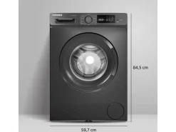 Telefunken Waschmaschine 7kg Frontlader 1400 U/Min Inverter Motor AquaStop Schontrommel Dark Inox W-7-1400-A-DI