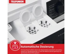 Telefunken Waschmaschine 10kg 1400 U/Min. Dampffunktion Auto-Dosierung Inverter Motor AquaStop W-10-1400-A-W