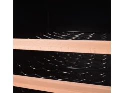 Tronitechnik Weinkühlschrank Getraenkekühlschrank 126 Liter 63 Flaschen Wein Kühlschrank Edelstahl-Optik Mit Led