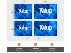 Tulup Herdabdeckplatte SET aus 2 Stück 40x52 cm Schneidebrett aus Glas Küchenutensilien Spritzschutz Anschlagtafel