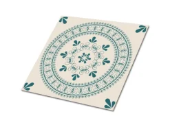 Tulup PVC Fliesen Selbstklebende 30 cm x 30 cm Set von 9 Klassische Klebefliesen Vinyl Bodenfliesen Klebefliesen für Küche Orientalisches Motiv