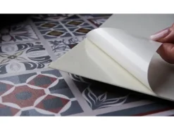 Tulup PVC Fliesen Selbstklebende 30 cm x 30 cm Set von 9 Klassische Klebefliesen Vinyl Bodenfliesen Klebefliesen für Küche Orientalisches Motiv