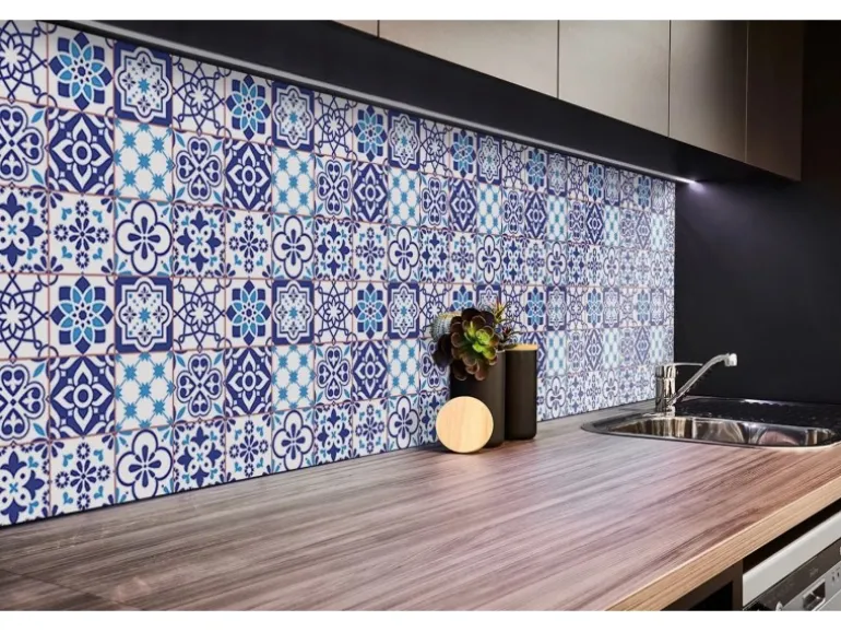 Tulup Wandpaneel Azulejo Muster Wandverkleidung Innen 100x50 cm Wandverkleidung Selbstklebend Wandverkleidung Modern