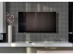 Tulup Wandpaneel Diagonales Schachbrettmuster Wandverkleidung Kunststoff 100x50 cm Vinyl Wandverkleidung Selbstklebend PVC Wandpaneel