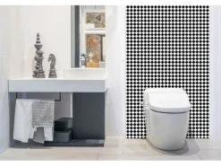 Tulup Wandpaneel Diagonales Schachbrettmuster Wandverkleidung Kunststoff 100x50 cm Vinyl Wandverkleidung Selbstklebend PVC Wandpaneel