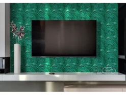 Tulup Wandpaneel Malachit Textur Dekorpaneel 100x50 cm Wandpaneel Selbstklebend Wandverkleidung Kunststoff