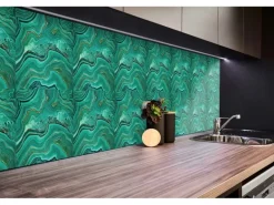 Tulup Wandpaneel Malachit Textur Dekorpaneel 100x50 cm Wandpaneel Selbstklebend Wandverkleidung Kunststoff