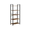 Vasagle Aufbewahrungsregal 5 Ebenen 30 cm x 66 cm x 153 cm Braun-Schwarz