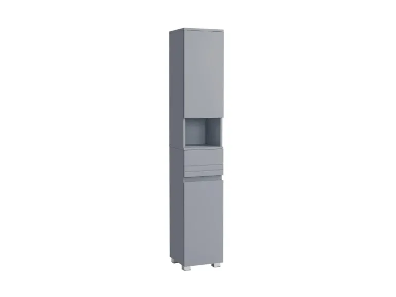 Vasagle Badezimmerschrank 30 cm x 30 cm x 170 cm Grau