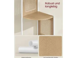 Vasagle Eckregal 5 Ebenen 31,9 cm x 31,9 cm x 156,4 cm Eichenbeige