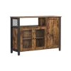 Vasagle Küchenschrank 3 Türen 33 cm x 110 cm x 75 cm Braun-Schwarz
