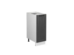 Vicco Apothekerschrank Fame-Line Weiß/Dunkelgrau 30 cm ohne Arbeitsplatte