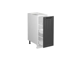 Vicco Apothekerschrank Fame-Line Weiß/Dunkelgrau 30 cm ohne Arbeitsplatte