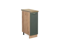 Vicco Apothekerschrank Fame-Line Grün-Gold Landhaus/Goldkraft Eiche 30 cm AP Eiche
