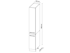 Vicco Apothekerschrank Fame-Line Medizinschrank für die Küche Anthrazit Hochglanz/Weiß 30 cm