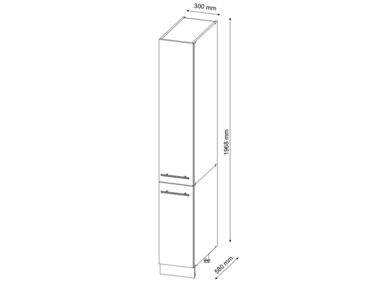 Vicco Apothekerschrank Fame-Line Medizinschrank für die Küche Anthrazit Hochglanz/Weiß 30 cm
