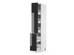 Vicco Apothekerschrank Fame-Line Medizinschrank für die Küche Anthrazit Hochglanz/Weiß 30 cm
