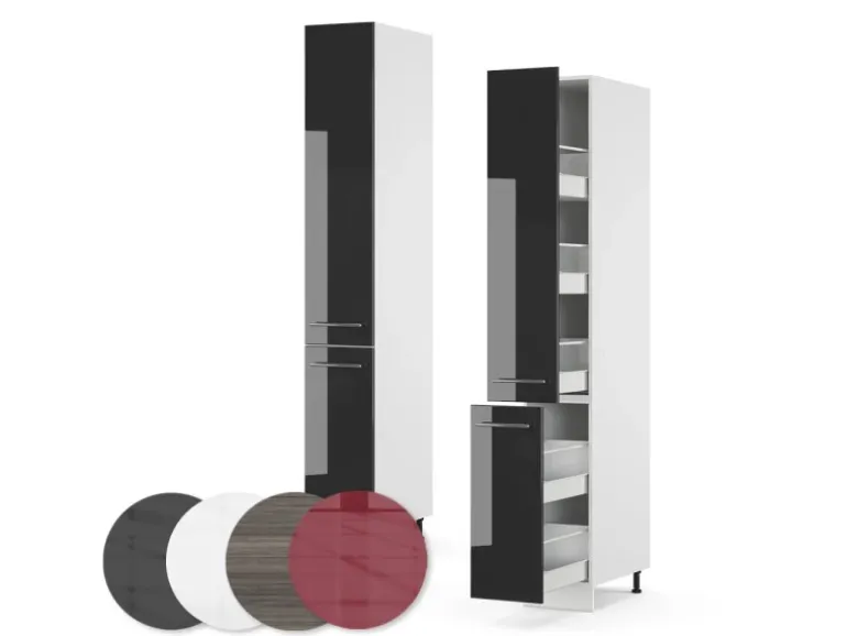 Vicco Apothekerschrank Fame-Line Medizinschrank für die Küche Anthrazit Hochglanz/Weiß 30 cm