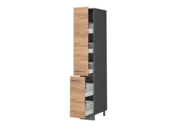 Vicco Apothekerschrank Fame-Line Medizinschrank für die Küche Goldkraft Eiche/Anthrazit 30 cm