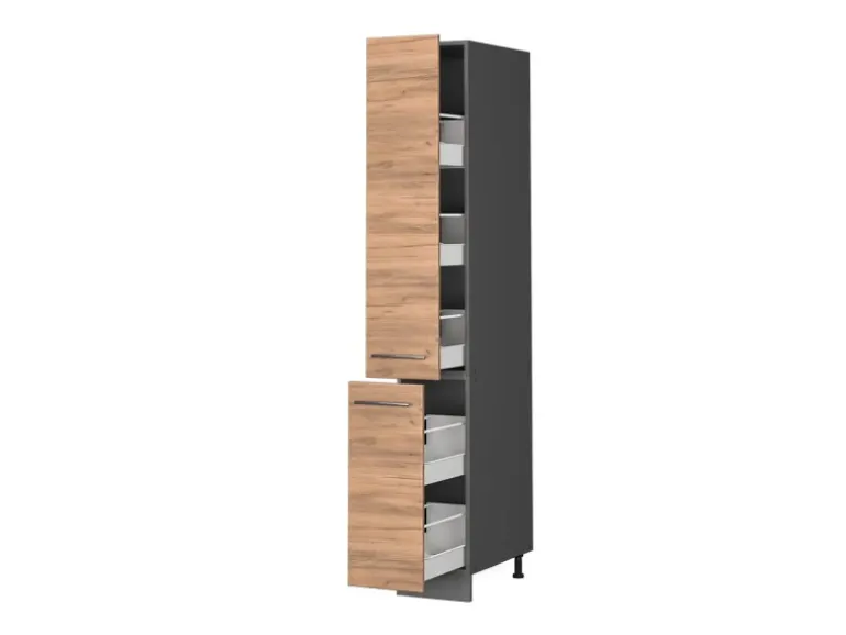 Vicco Apothekerschrank Fame-Line Medizinschrank für die Küche Goldkraft Eiche/Anthrazit 30 cm