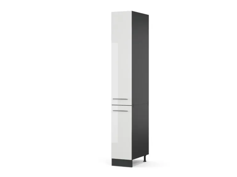 Vicco Apothekerschrank Fame-Line Medizinschrank für die Küche Weiß Hochglanz/Anthrazit 30 cm