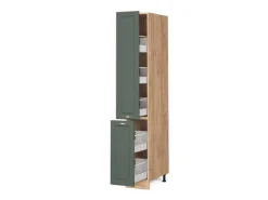 Vicco Apothekerschrank Fame-Line Grün-Gold Landhaus/Goldkraft Eiche 30 cm