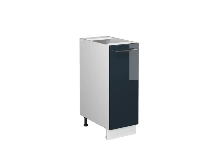 Vicco Apothekerschrank Fame-Line Dunkelblau Hochglanz/Weiß 30 cm ohne Arbeitsplatte