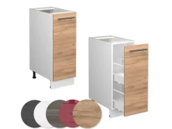 Vicco Apothekerschrank Fame-Line Goldkraft Eiche/Weiß 30 cm ohne Arbeitsplatte
