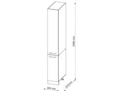 Vicco Apothekerschrank R-Line Medizinschrank für die Küche Weiß Hochglanz/Weiß 30 cm