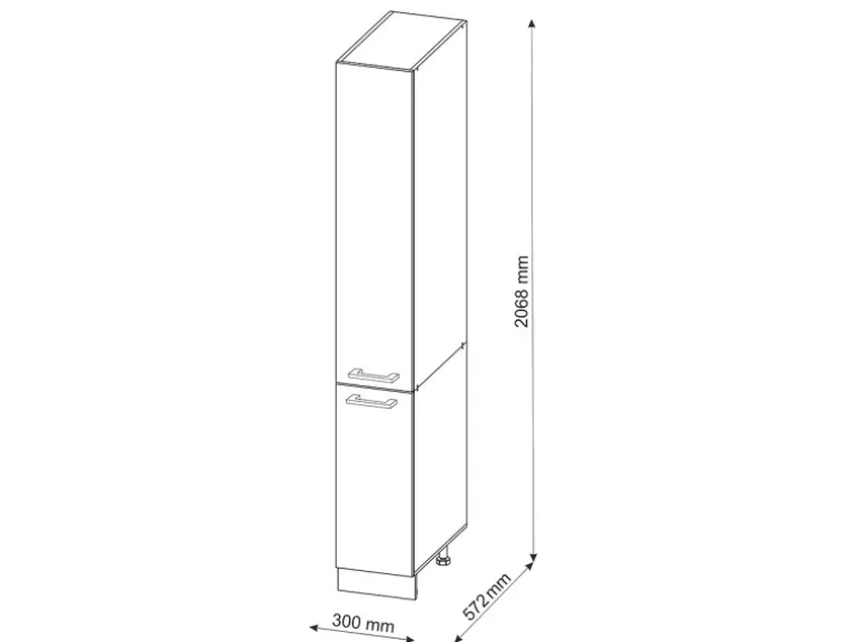 Vicco Apothekerschrank R-Line Medizinschrank für die Küche Weiß Hochglanz/Weiß 30 cm