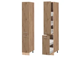 Vicco Apothekerschrank R-Line Medizinschrank für die Küche Artisan-Eiche/Goldkraft Eiche 30 cm
