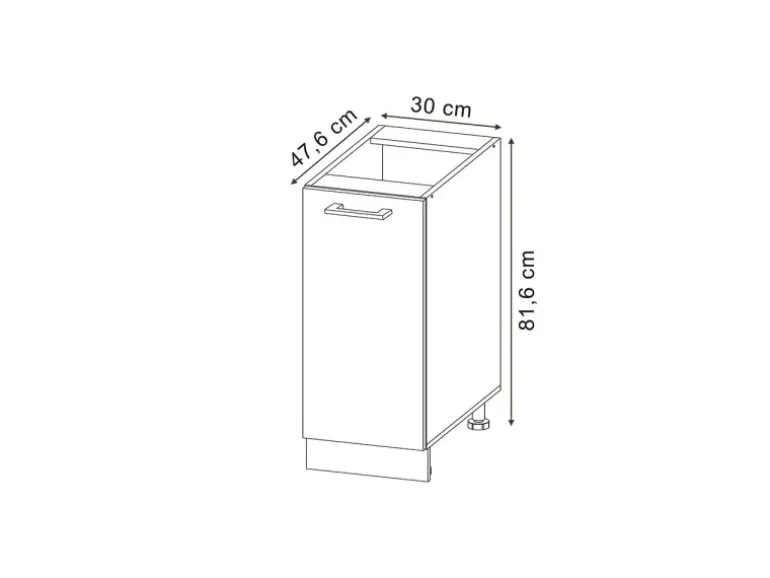 Vicco Apothekerschrank R-Line Goldkraft Eiche/Anthrazit 30 cm AP Anthrazit