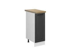 Vicco Apothekerschrank R-Line Anthrazit Landhaus/Weiß 30 cm AP Eiche