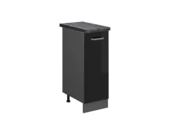 Vicco Apothekerschrank R-Line Schwarz Hochglanz/Anthrazit 30 cm AP Anthrazit