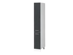 Vicco Apothekerschrank R-Line Medizinschrank für die Küche Schwarz Beton/Weiß 30 cm