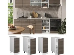 Vicco Apothekerschrank R-Line Medizinschrank für die Küche Grau/Weiß 30 cm AP Anthrazit