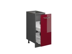 Vicco Apothekerschrank R-Line Bordeaux Hochglanz/Anthrazit 30 cm ohne Arbeitsplatte