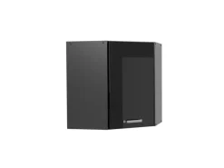 Vicco Eckhängeschrank R-Line Küchen-Eckschrank Schwarz Hochglanz/Anthrazit 57 cm